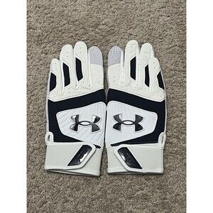 Mens Size Small Under Armour Yard Gloves Batting White/Navy New